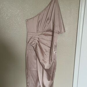 Source Unknown One Shoulder Dress in Light Pink
